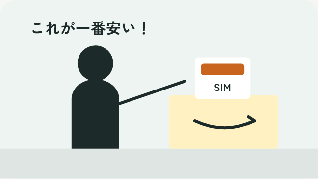 Amazonの箱から、スターターパックを取り出すパパのイラスト